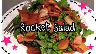 ร็อคเก็ตสลัด ราดน้ำสลัดทับทิม Rocket Salad With Pomegranate Molasses Dressing [upl. by Madson434]