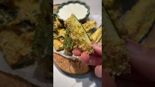 Bakedamp GuiltFree NoOil CRISPY amp HEALTHY ZUCCHINI FRIES shorts food easy [upl. by Ecnarual]