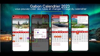 Calendrier Gabon avec jours fériés 2023 2024 2025 [upl. by Oizirbaf383]