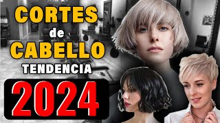 CORTES ✂️ de PELO para MUJER 2024 💇 Tendencia FEMENINA 👀 CORTOS 30 40 50 [upl. by Narol]