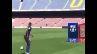 Ousmane Dembele  Fail in Barcelona Presentation  Funny [upl. by Nnahgiel]