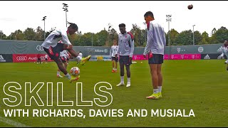 Skills Tricks and Keepyups with Richards Davies amp Musiala  FC Bayern Training [upl. by Jennette]