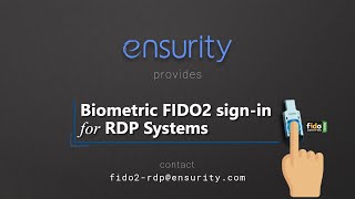 Biometric FIDO2 signin for RDP Systems [upl. by Brighton]