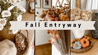 Fall Decorating In The EntrywayFall Decorating On A Budget In The EntrywayFall Decorate With Me [upl. by Oirevas]