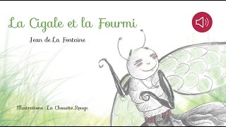 Fable de La Fontaine  La Cigale et la Fourmi  Livre animé et audio [upl. by Iadahs]