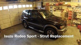 Isuzu Rodeo Sport ISC suspension replacementMechanics eye view [upl. by Paugh]