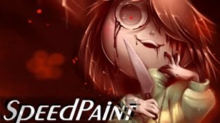 Chara SPEEDPAINT  Undertale Stop looking at me like that [upl. by Elleved357]