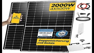 2000W Photovoltaik Balkonkraftwerk mit EPP 500W Solarmodule Wechselrichter und DTUWLiteS [upl. by Cicily]