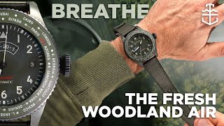 The IWC Pilots Watch Timezoner TOP GUN Woodland adds colour to the complication [upl. by Feerahs802]