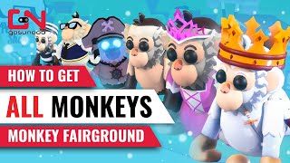 How to Get All 6 Capuchin Monkeys in Adopt Me Monkey Fairground 2024 [upl. by Ahsimac829]