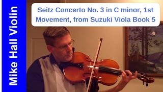 Seitz  Concerto No 3 in C Minor  9 from Suzuki Viola Book 5 [upl. by Isidore]