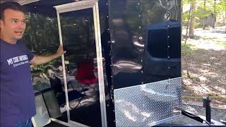 5x8 Cargo trailer conversion to RV final walkthrough at campsite [upl. by Noteloc]