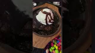 sizzling brownie 😍🤤😋 brownie sizzling sweets dessert [upl. by Notxed]