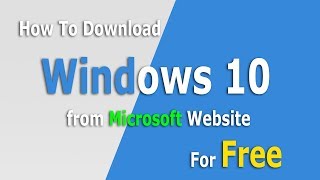 How to download Geniune Windows 10 from Microsoft Website for free  Computer Dosth [upl. by Olen]