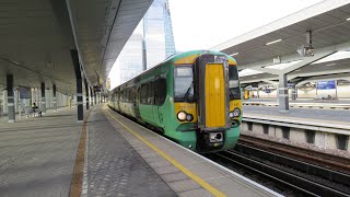 Trains at London Bridge Station Including Thameslink Southern amp Southeastern Trains Part 1 [upl. by Annairb]