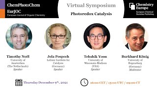 ChemPhotoChemEurJOC Joint Virtual Symposium Photoredox Catalysis [upl. by Anitsim]