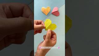 Postit Origami Heart  Sticky Note Origami Heart cutepapercraft origami craftideas [upl. by Etnuahs]