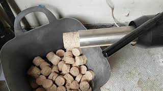 PH Sawdust Briquette Maker Machine in action [upl. by Ecertal]