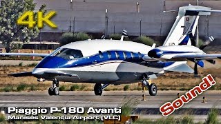 Piaggio P180 Avanti 4K HB LUT Valencia SOUND [upl. by Nossaj]