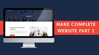 How To Make Website Complete Website  College Website Design  Part 2 [upl. by Burkle]