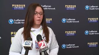 Maria Marchesano full interview to preview Purdue Fort Waynes WNIT Super 16 game vs Saint Louis [upl. by Jeunesse]