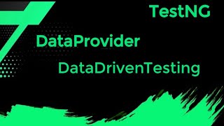 TestNG  DataProvider  DataDrivenTesting  Parameterization [upl. by Ramas563]