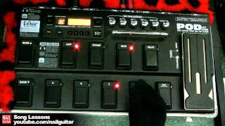 POD XT Live Presets Demo  Line 6 Multi Effects FX Electric Guitar Sounds U2 Queen Van Halen [upl. by Cattan]