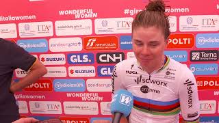 Lotte Kopecky Elisa post Stage 7 Giro Women [upl. by Wenn]