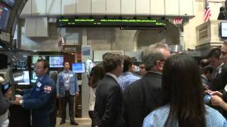 Tense trading at NY Stock Exchange [upl. by Aiclef180]