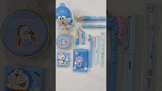 Cute blue stationery collection fancy pen dairy sharpener eraser stationery schoolsupplies [upl. by Callida]