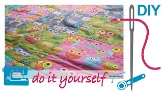 DIY  Patchwork Decke und Kissen selber nähen  Patchworken für Nähanfänger [upl. by Follansbee765]