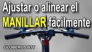 Como enderezar o alinear el manillar y dirección en la bicicleta  Globeros BTT [upl. by Greeson]