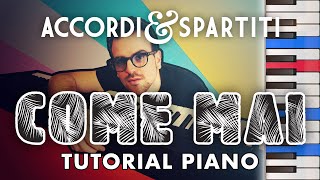 COME MAI Tutorial Pianoforte  883 [upl. by Brothers]