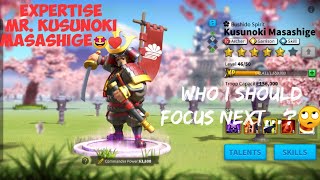 Expertise Mr Kusunoki Masashige🤩 Is he good🤔 Rise of Kingdoms  ROK [upl. by Thurnau]