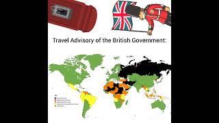 Travel Advisory of the British Government map uk government travel advisory youtubeshorts [upl. by Wiese]