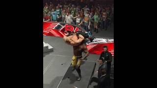 Yokosuka Cutter 2 Through The Table WWE 2K23 wwegames [upl. by Aicilec]