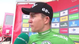 Michał Kwiatkowski  post race interview  Stage 5  Tour of Spain  Vuelta a España 2018 [upl. by Ahsillek]