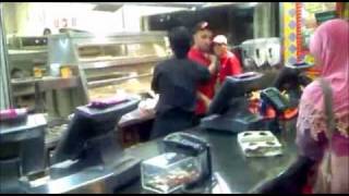 KFC Worker Loses it [upl. by Ahsilek]