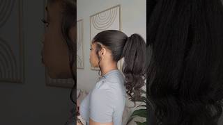 QUICK amp EASY PONYTAIL USING CLIP INS 😍 hairstyle [upl. by Nera194]