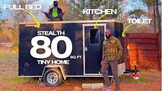 Converted A Cargo Trailer Into A Stealth Tiny House [upl. by Sonitnatsnoc]