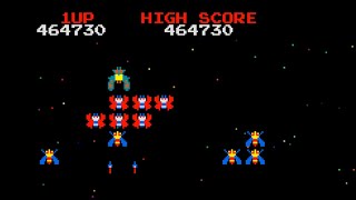 Galaga Arcade original video game  93stage session for 1 Player 🛸🕹️👾 [upl. by Aoh]