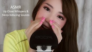 ASMR Up Close Whispers Mouth Sounds Trigger Words ♡ Zoom H6 [upl. by Ffirahs]