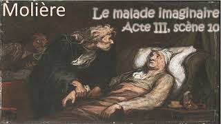 Molière Le malade imaginaire Acte III scène 10 la scène du poumon soustitré [upl. by Lebasi]