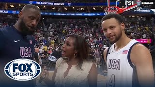 LeBron James amp Steph Curry speak after United States win over Canada  USA Basketball Showcase [upl. by Akenit442]