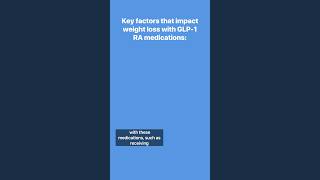 Factors that impact longterm weight loss with GLP1 medications [upl. by Doownyl]