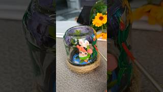 DIY Glass Bottle Crafts🌷 Cute Clay ArtAir Dry Super clay shorts ytshorts diy superclay craft [upl. by Aileme]