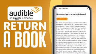 How To Return A Book On Audible 2024 Simple Tutorial [upl. by Draner742]