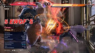 Tekken 8  Kuma 5 EWGF Combos Exhibition [upl. by Addison]