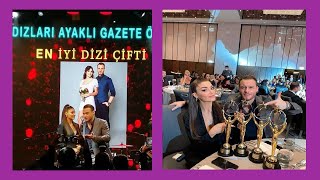 SEN ÇAL KAPIMI KEREM BURSIN Y HANADE ERCEL RECOGIENDO PREMIOS AYAKLI GAZETE EN ESPAÑOL 23112021 [upl. by Ive6]