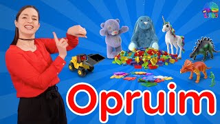 Opruim Liedjie  Afrikaanse Liedjies vir Kinders  Opvoedkundige Videos vir Kleuters [upl. by Yetnruoc]